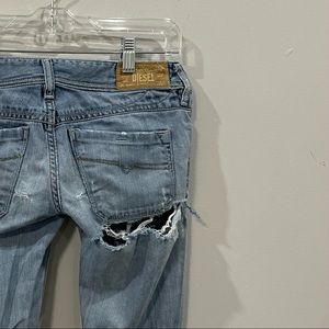 Diesel Lowky 082BD Low Waist Distressed Jeans